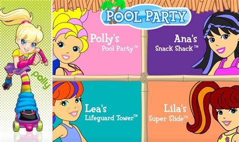 polly pocket jogo pool party